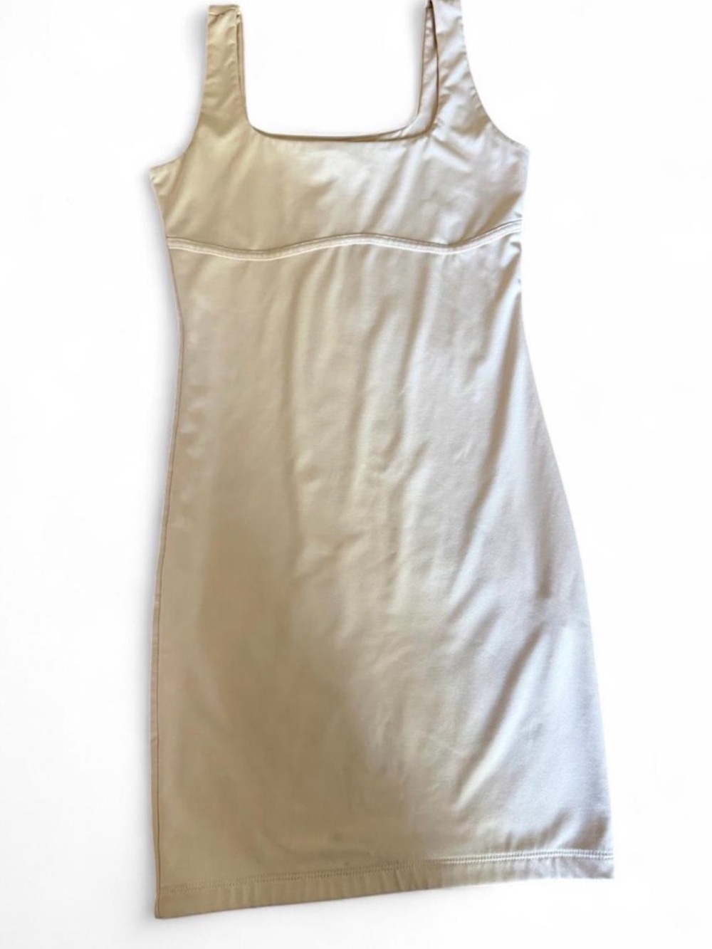 Forever 21 Ivory Square Neck Bodycon Mini Dress Women’s Size Small